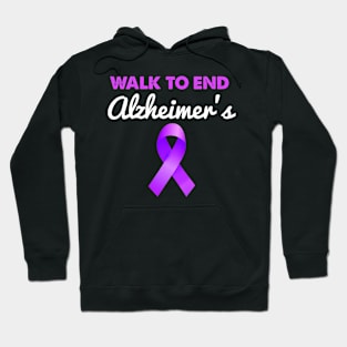 Walk To End Alzheimers Disease Ribbon Alzheimers Awareness Hoodie